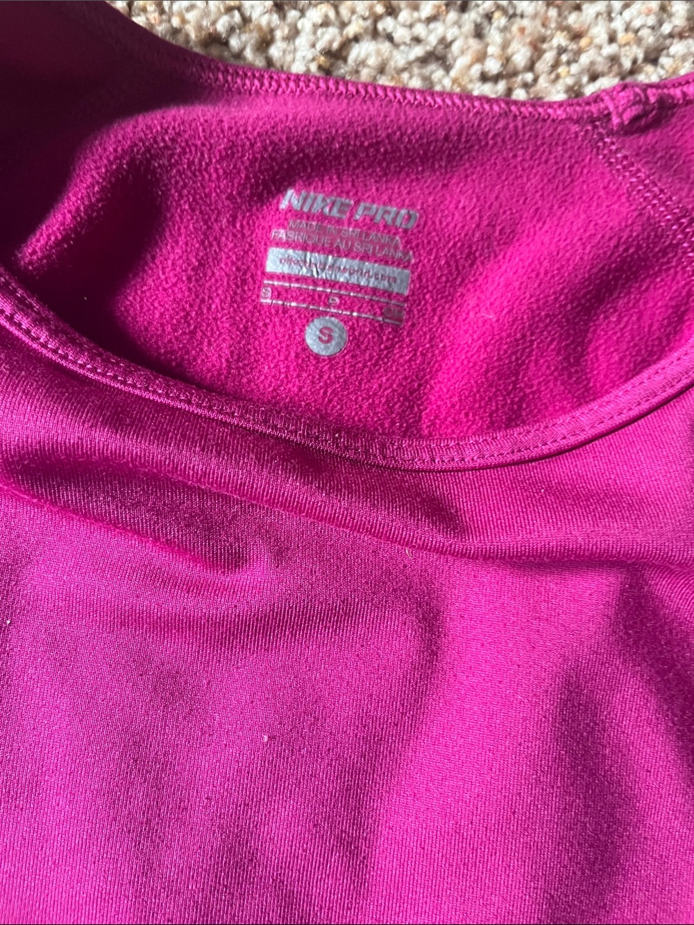 Nike Pro dri fit fushia microfleece lined long sleeve top yoga Athleisure Small - Picture 4 of 11